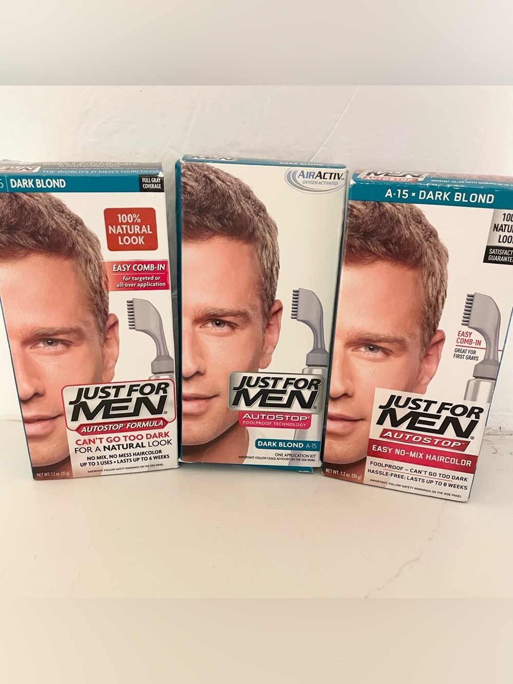 All 3 Packs. JUST FOR MEN AutoStop Haircolor, Dark Blond A-15